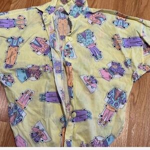 Vintage Bonnie Deb girls size 10 blouse short sleeve
